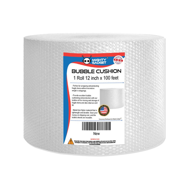 Small Bubble Wrap Roll 3/16 Inch x 12 Inch x 100 FT Perforated Cushioning Wrap
