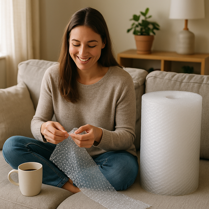 Small Bubble Wrap Roll 3/16 Inch x 12 Inch x 100 FT Perforated Cushioning Wrap