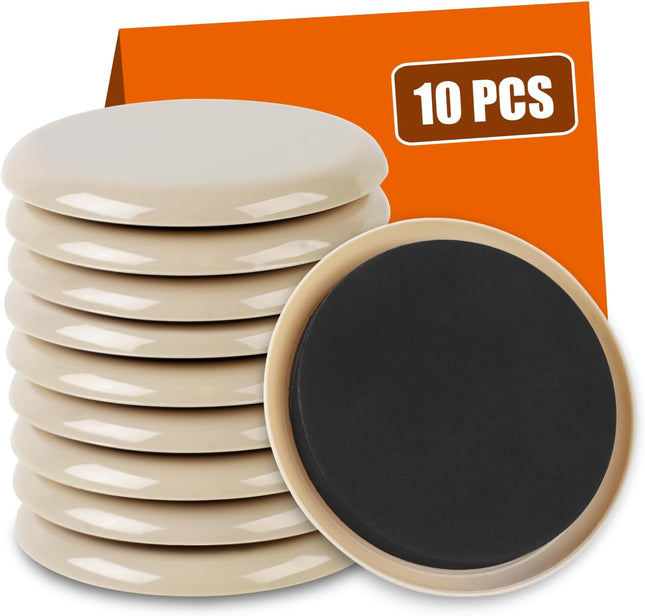 10 Pack Furniture Sliders 3.5" Heavy Duty