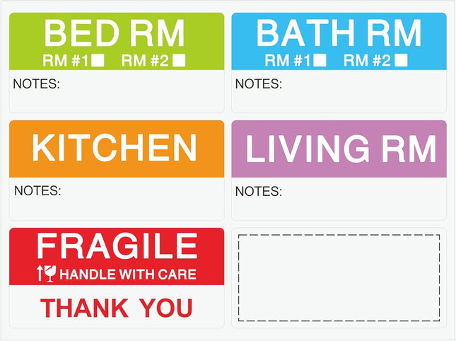 Moving Labels for Boxes 120 Pack