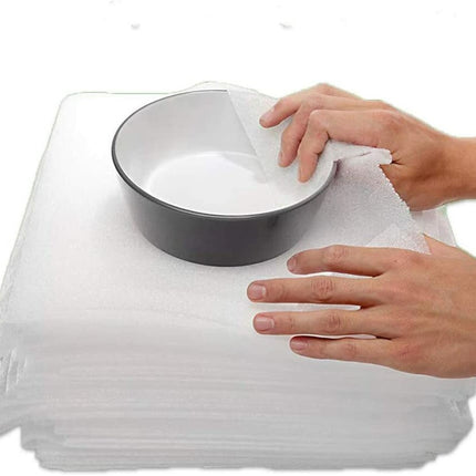 100 Pack Foam Wrap Sheets 12 x 12 Inch 1/16 Inch with Free Fragile Stickers