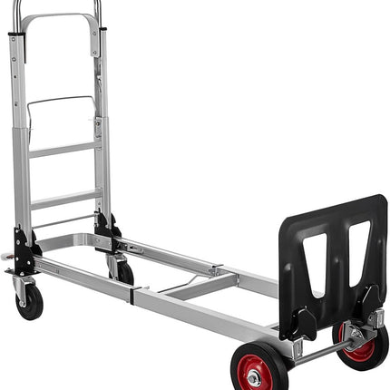 Aluminum 2-in-1 Folding Hand Truck Dolly, 450 LB Capacity