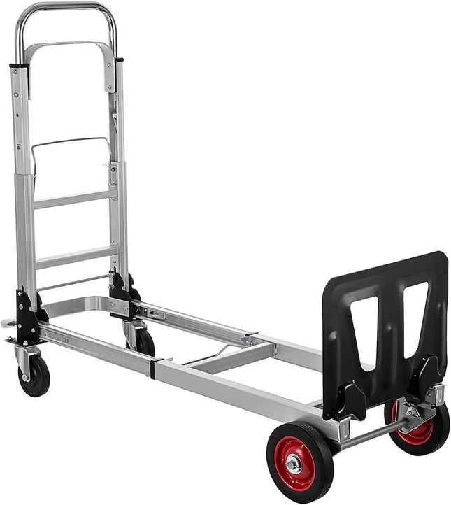 Aluminum 2-in-1 Folding Hand Truck Dolly, 450 LB Capacity