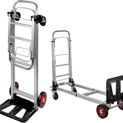 Aluminum 2-in-1 Folding Hand Truck Dolly, 450 LB Capacity