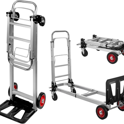 Aluminum 2-in-1 Folding Hand Truck Dolly, 450 LB Capacity