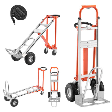 4-in-1 Aluminum Convertible Hand Truck, 1000 LB Capacity