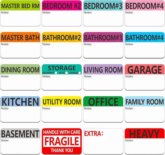 Moving Labels 500 Pack