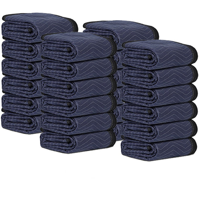 Moving Blankets 35LB 80x72 – 24 Pack Bulk Pads