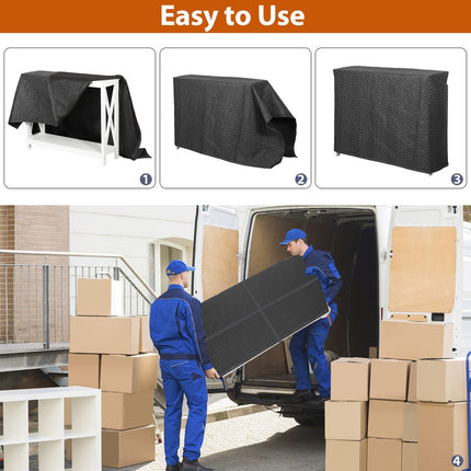 Heavy Duty Moving Blankets 65LB 80x72 – 6 Pack