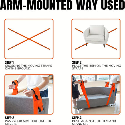 Moving Straps 2 Pack Adjustable Lifting Straps with FREE Gloves Included