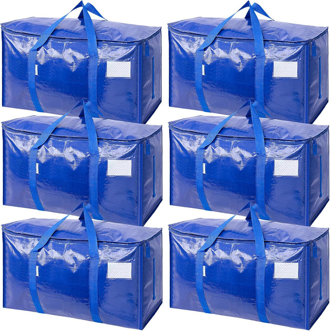 Moving Bags Extra Large Heavy Duty Waterproof — 6 Pack