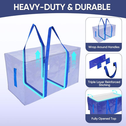 Moving Bags Extra Large Heavy Duty Waterproof — 6 Pack