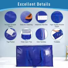 Moving Bags Extra Large Heavy Duty Waterproof — 6 Pack